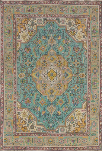 Turquoise living room - living,